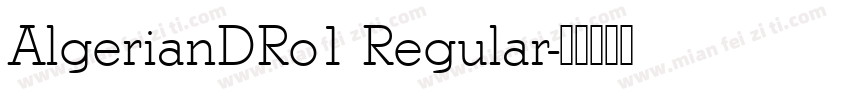 AlgerianDRo1 Regular字体转换